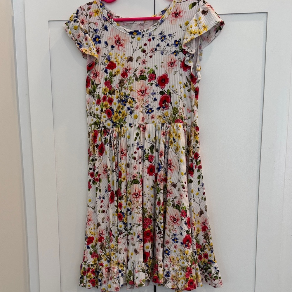 Posh Peanut Multicolor Floral Kids Dress